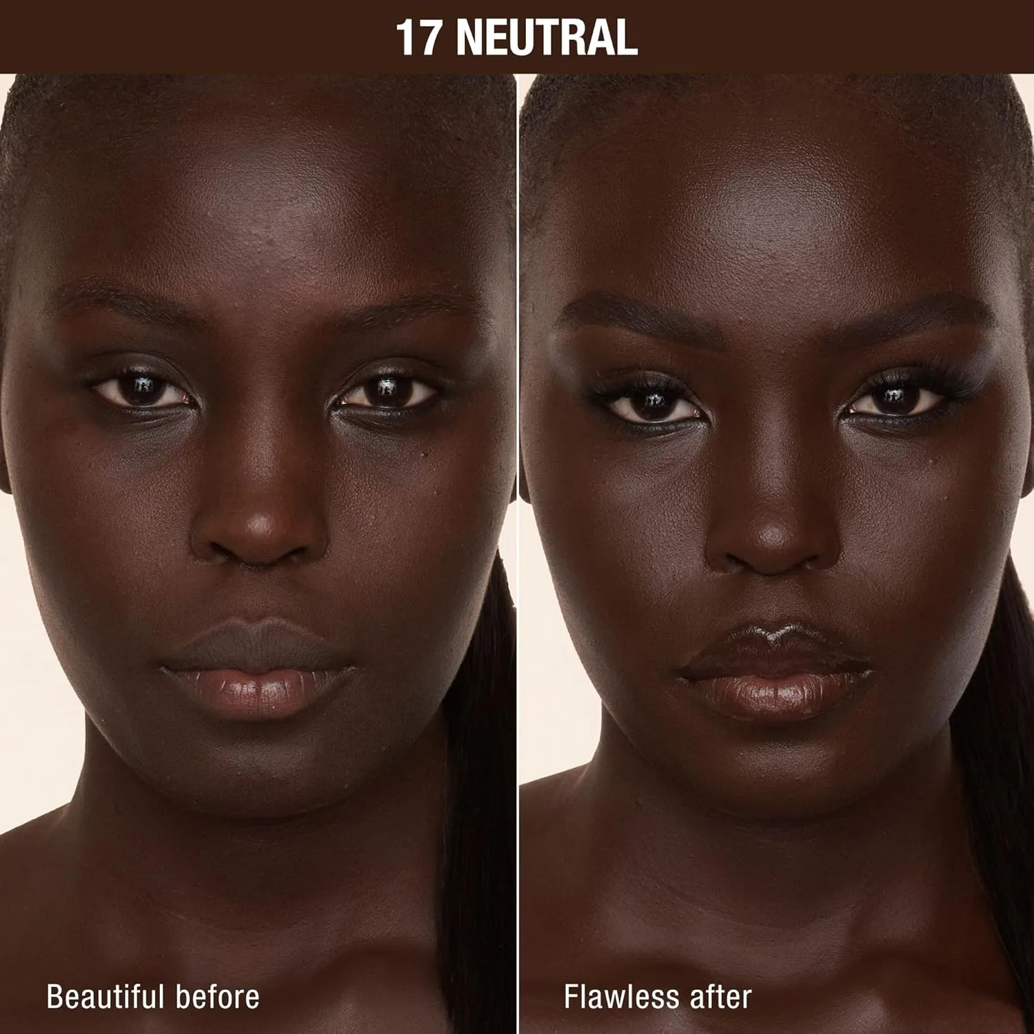 Charlotte Tilbury Airbrush Flawless Matte Foundation - тональная основа с полным покрытием и натуральным матовым финишем, маскирует поры, водостойкая, 17 Neutral - Deep with neutral undertones — фото 2