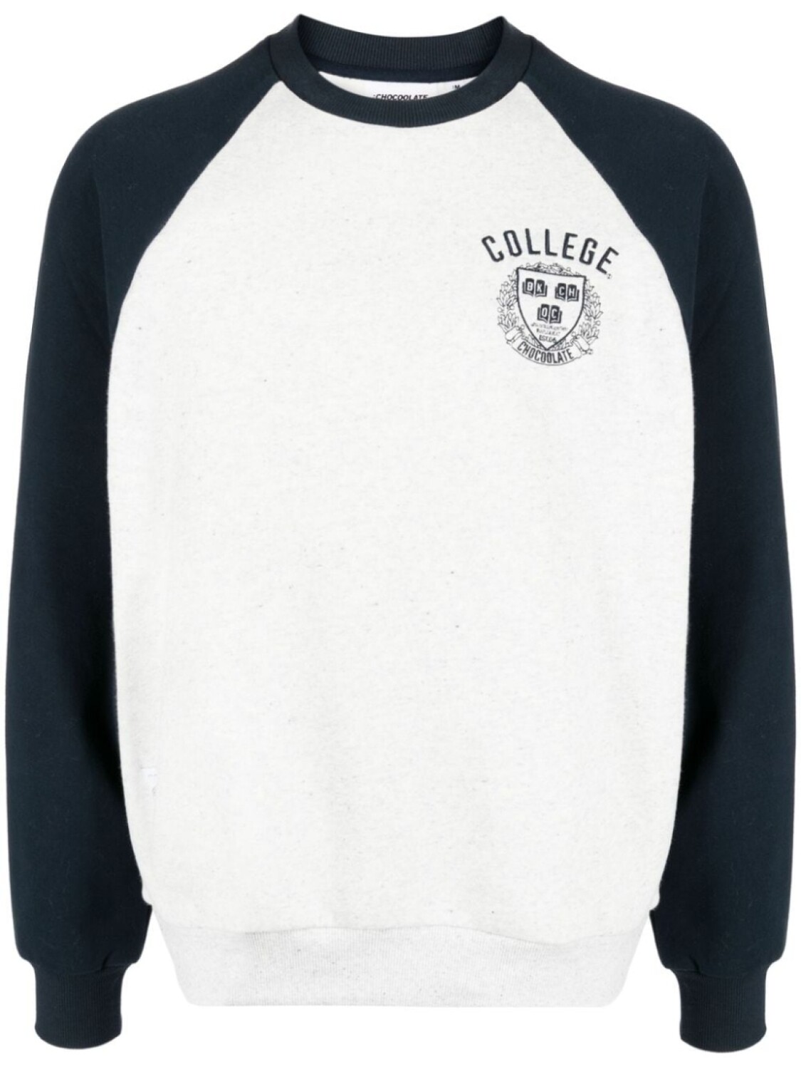 

Chocoolate logo-embroidered panelled sweatshirt, серый