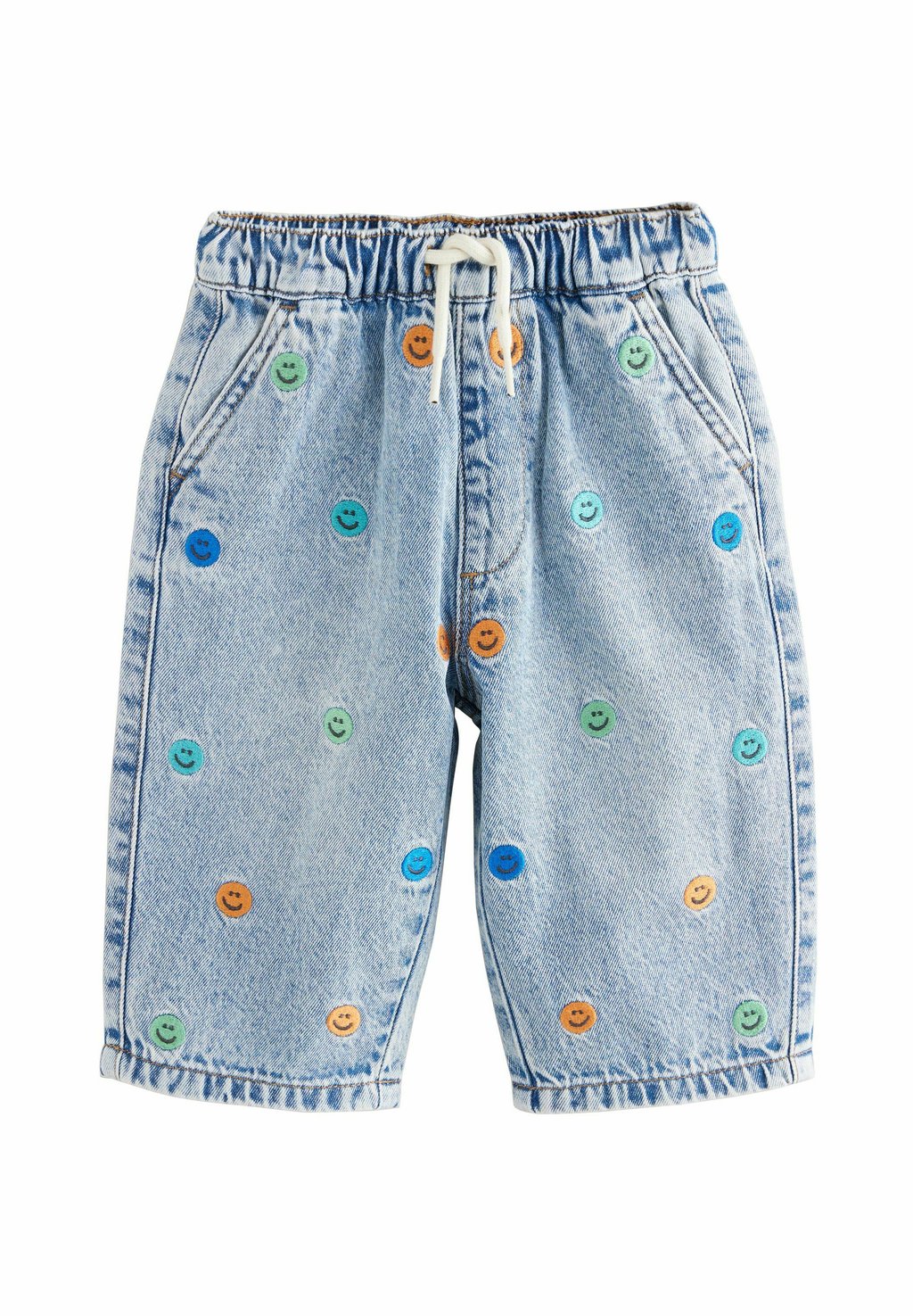 

Мешковатые джинсы ALL-OVER EMBROIDERED Next, синий