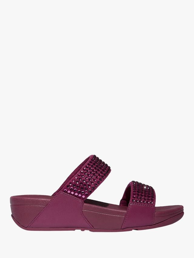 Lulu Maxi Crystal слайдеры сандалии FitFlop, Ruby
