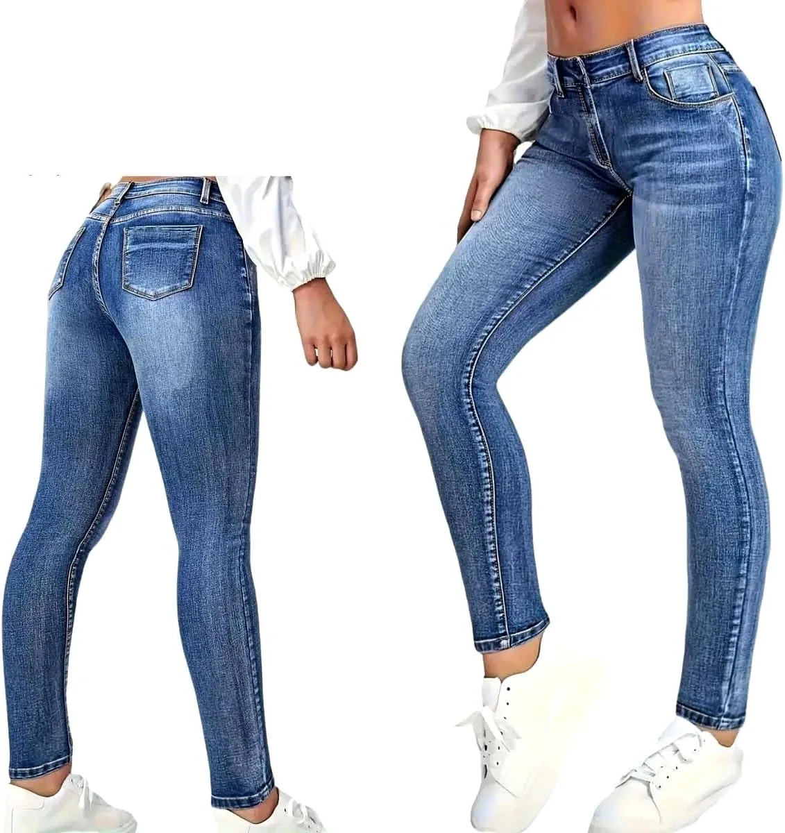 Женские классические джинсы High Waist Streamlined Fit Comfort Stretch — фото 2