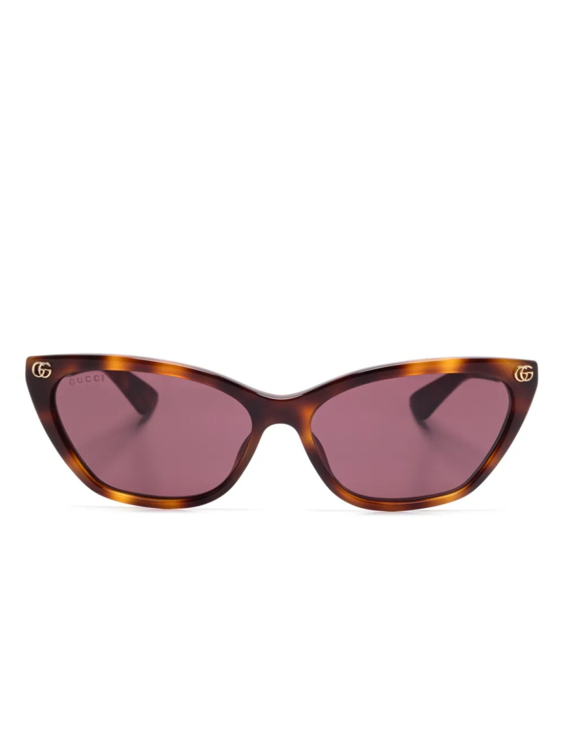 

Gucci Eyewear солнцезащитные очки в оправе 'кошачий глаз', коричневый