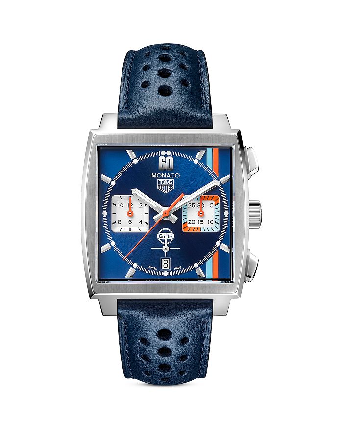 

Мужские часы TAG Heuer MONACO Gulf Edition с автоматическим хронографом, синий