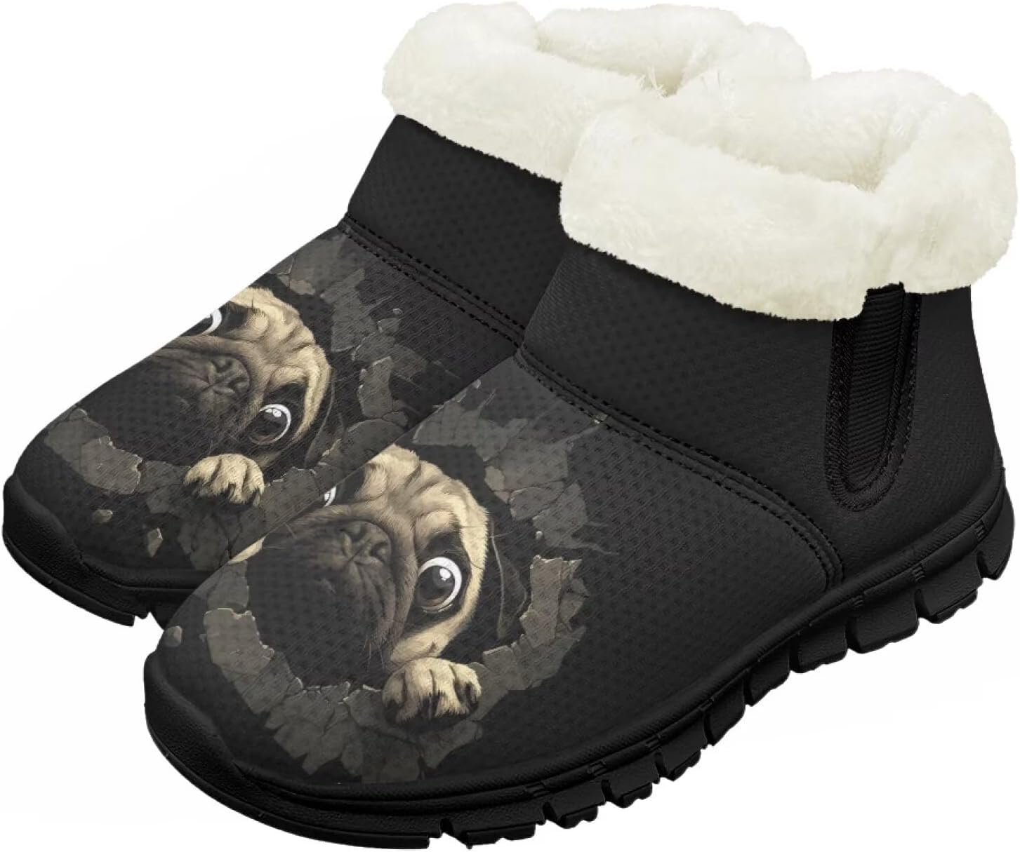 

Девочки Мальчики Ботинки Детские Снег Зимние Ботинки Для Улицы На Щиколотку Теплые Без Шнуровки С Искусственным Мехом Легкая Обувь Chririnla, Tie-Dye Ball