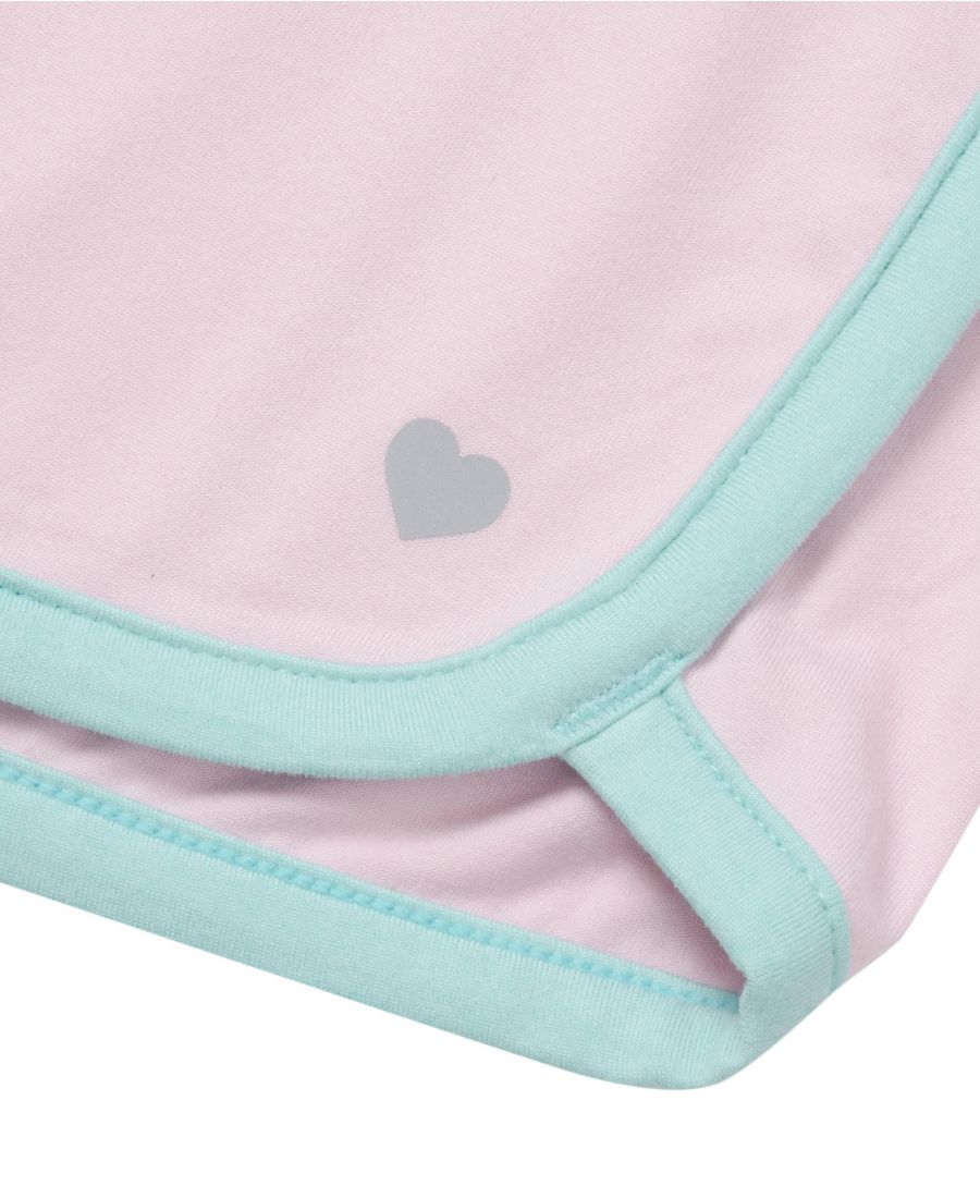 Детская спортивная футболка с коротким рукавом и закругленным низом Lands' End, Fairy tale pink — фото 2