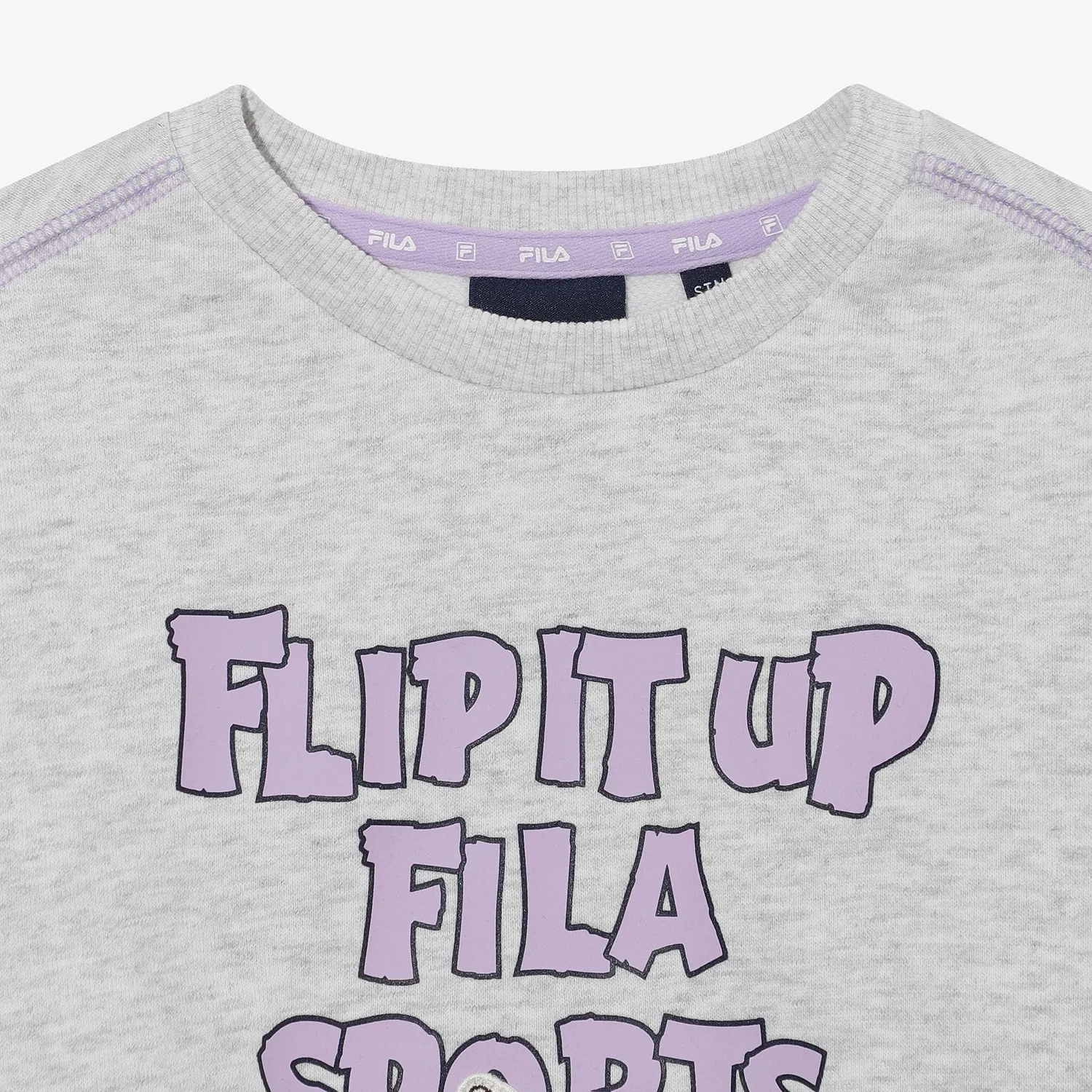Детский свитшот с графическим принтом Buddy серый от Fila Kids — фото 4