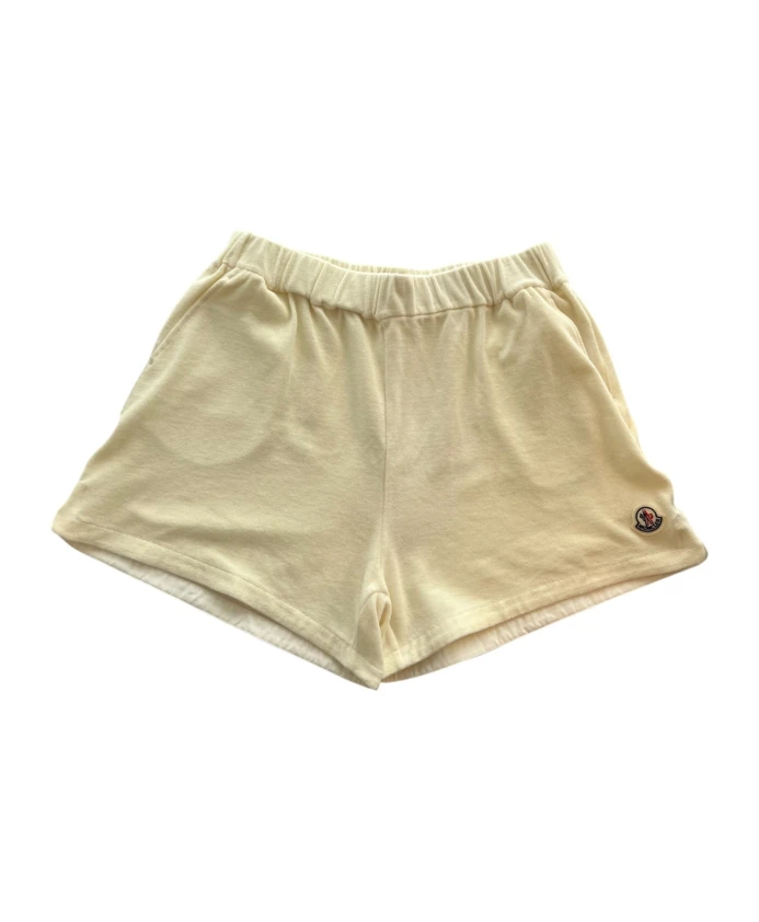 

Велюровые шорты кремового цвета Moncler, бежевый