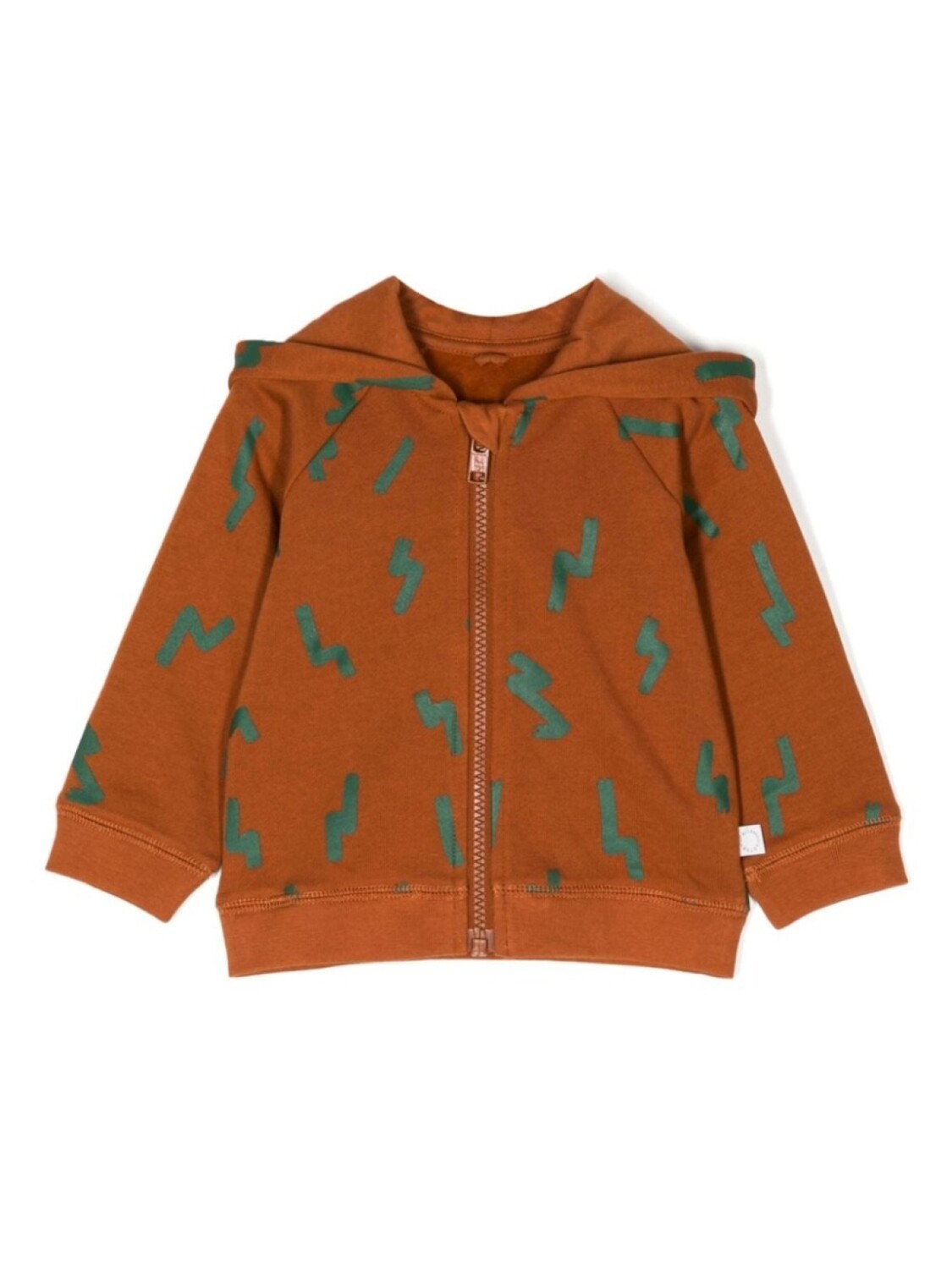 

Stella McCartney Kids куртка с капюшоном и логотипом, коричневый