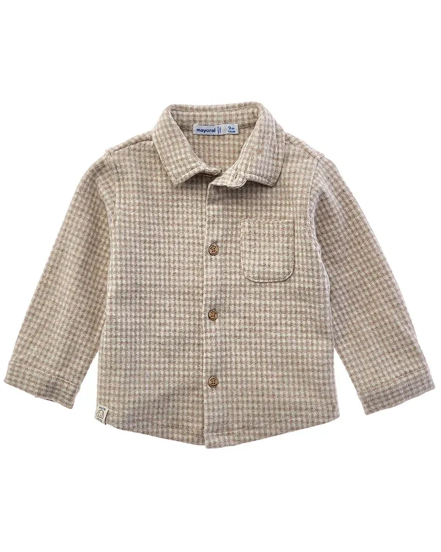 Mayoral Baby Jacquard Overshirt, бежевый