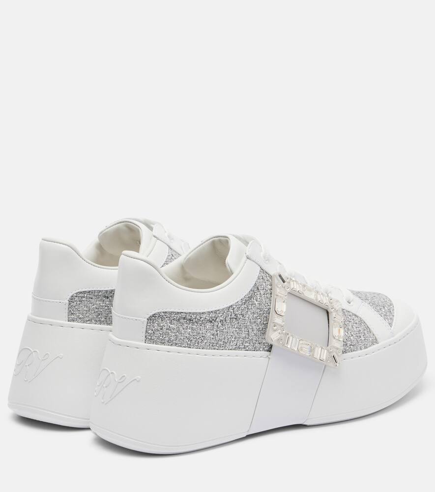 Кроссовки Viv' Skate с декоративными элементами Roger Vivier, B001(Bianco)+B200(Argegno — фото 2