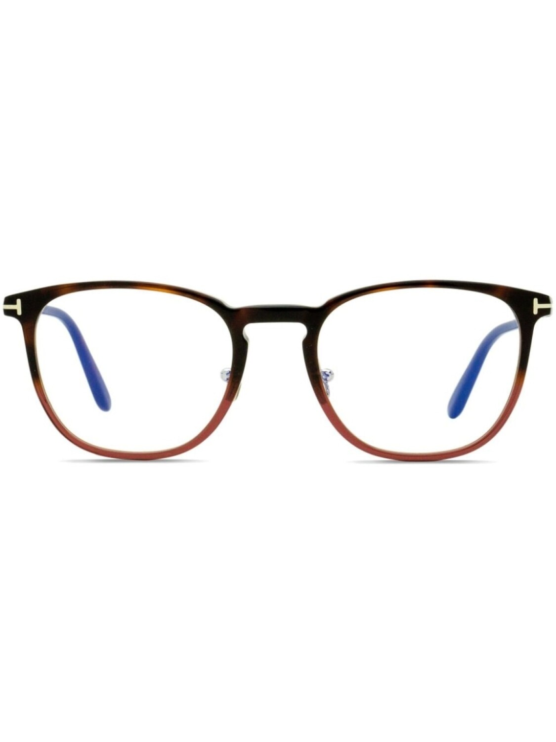 

TOM FORD Eyewear очки Blue Block в квадратной оправе, коричневый