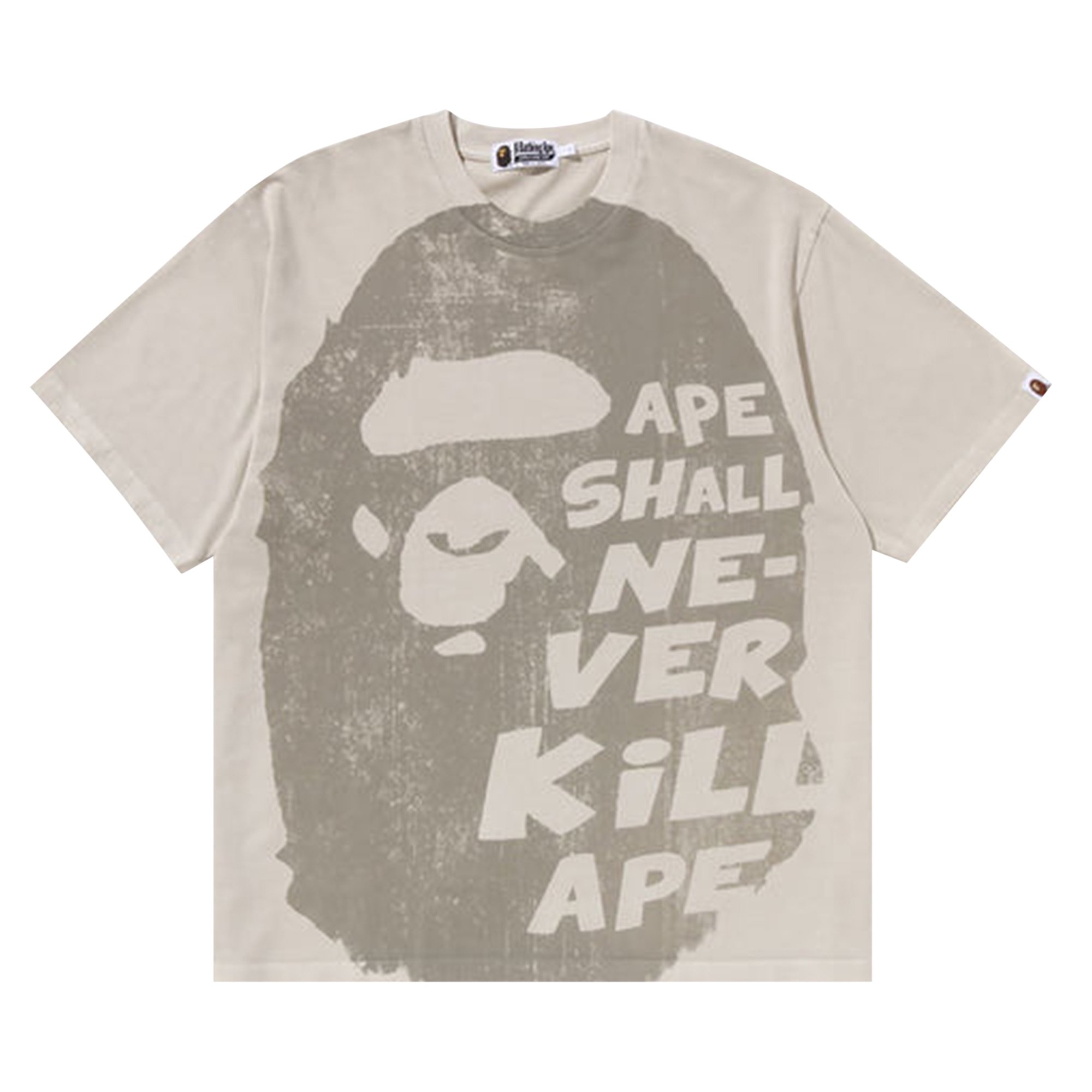 

Футболка BAPE Big Ape Head, цвет слоновой кости