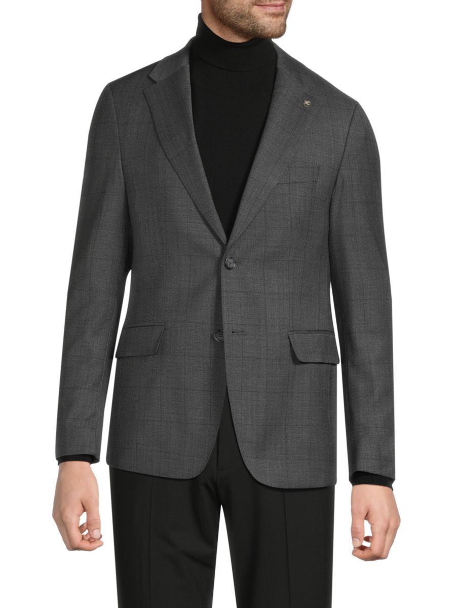 

Блейзер современного кроя из шерстяной смеси с окном Scotch & Soda, серый