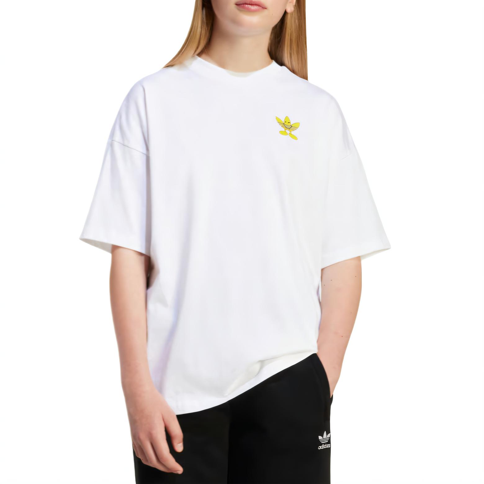 Adidas Originals Футболка Smiley World белая детская — фото 4
