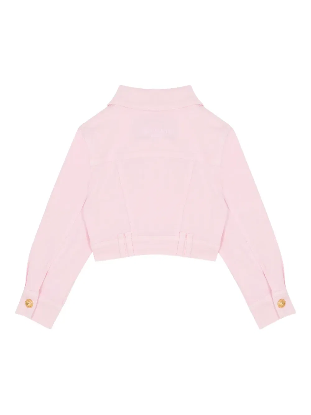 Хлопковая куртка на пуговицах Balmain Kids, розовый — фото 2