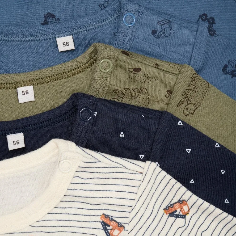 Боди с принтом Pippi Babywear, зеленый — фото 2