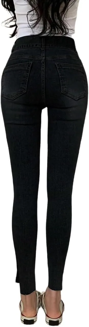 Generic Женские черные джинсы Casual Denim — фото 2