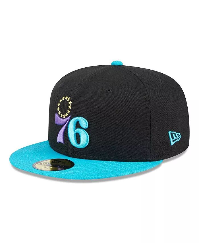 

Мужская черная, бирюзовая приталенная шляпа Philadelphia 76ers Arcade Scheme 59FIFTY New Era, черный