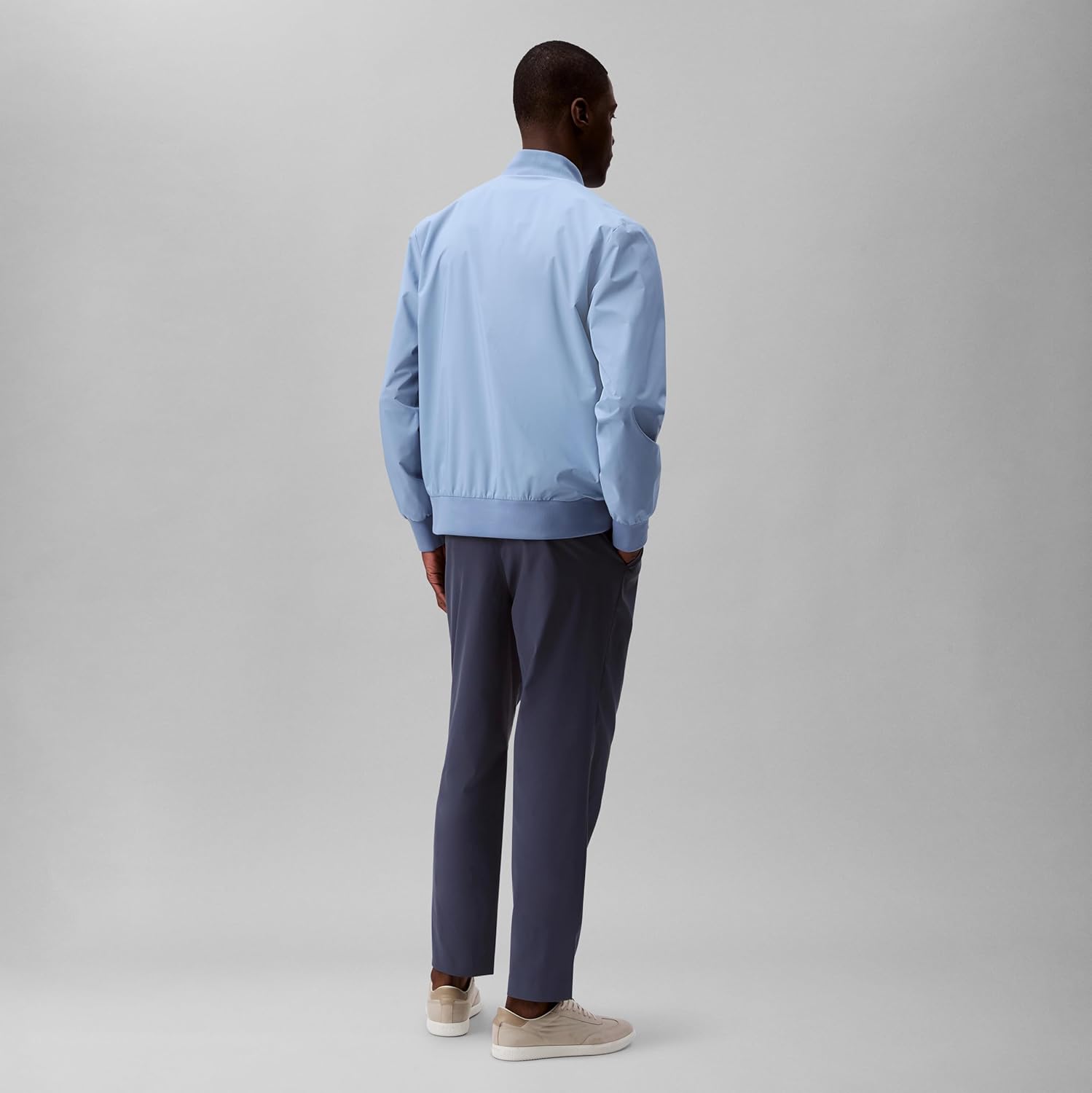 

Мужская куртка-бомбер Calvin Klein с матовым логотипом на молнии, Faded Denim