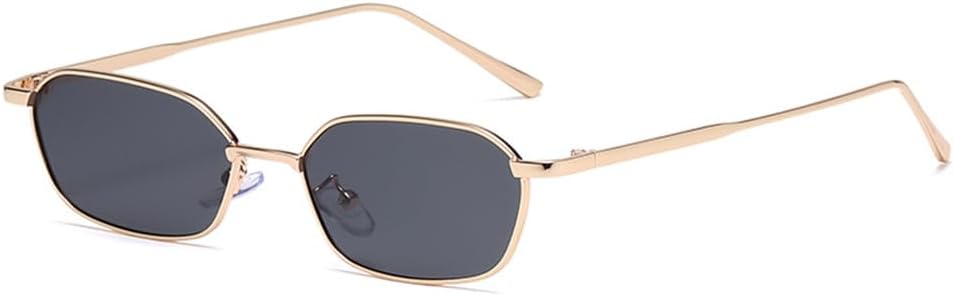 

Солнцезащитные очки UV400 - маленькие, в стиле панк, с металлическим градиентом, для женщин и мужчин, для бега и занятий спортом на открытом воздухе UYPTK, Gold Frame Black