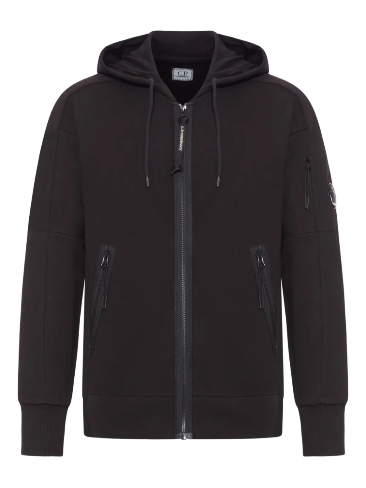

Толстовка с капюшоном на молнии CP Company C.P. Company, черный