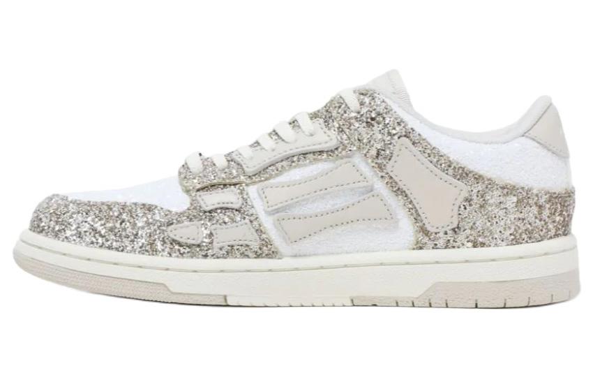 

Кроссовки AMIRI Glitter Skel Low-top Sneakers, белый