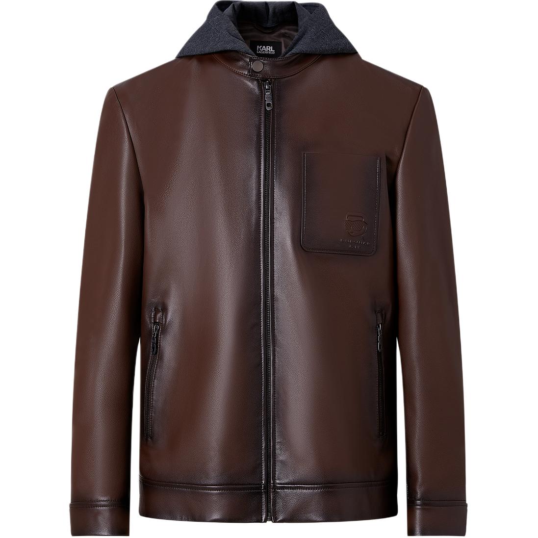 

Кожаная куртка KARL LAGERFELD SS26 для мужчин KARL LAGERFELD / Karl Lagerfeld Jeans, коричневый