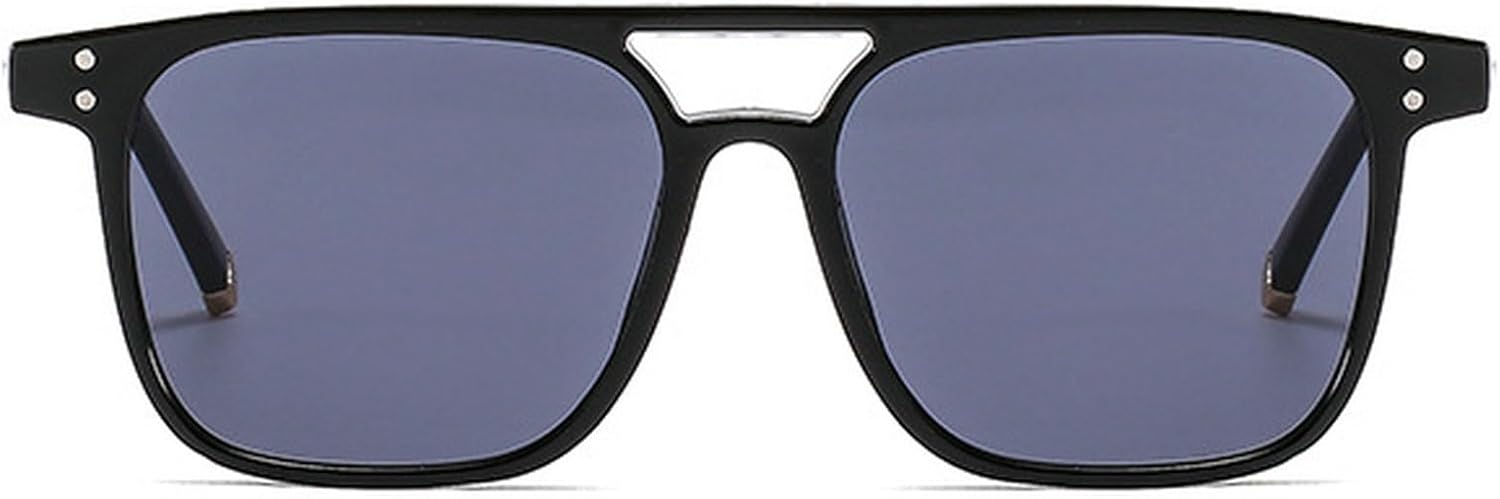 

Солнцезащитные очки в стиле ретро, ​​квадратные, для женщин и мужчин, сине-зеленые, винтажные панк-очки, защита от УФ-излучения UV400 для использования на открытом воздухе mincl, Black