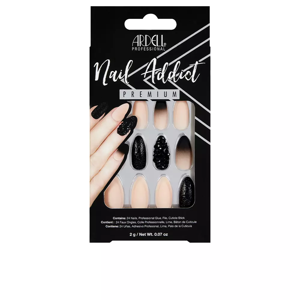 

Накладные ногти Nail Addict Black Stud & Pink Ombre Ardell, 1 шт