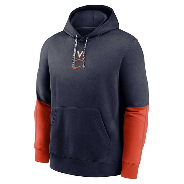 Мужской синий свитшот с капюшоном Virginia Cavaliers 2024 Sideline Club Fleece Nike — фото 3