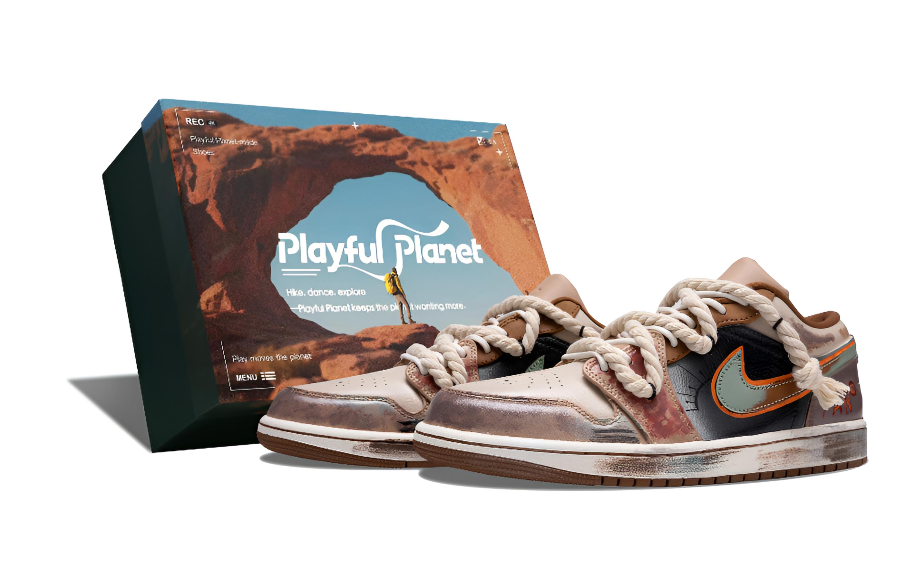 

Кроссовки Air 1 Low top Vintage мужские Umber Jordan, коричневый