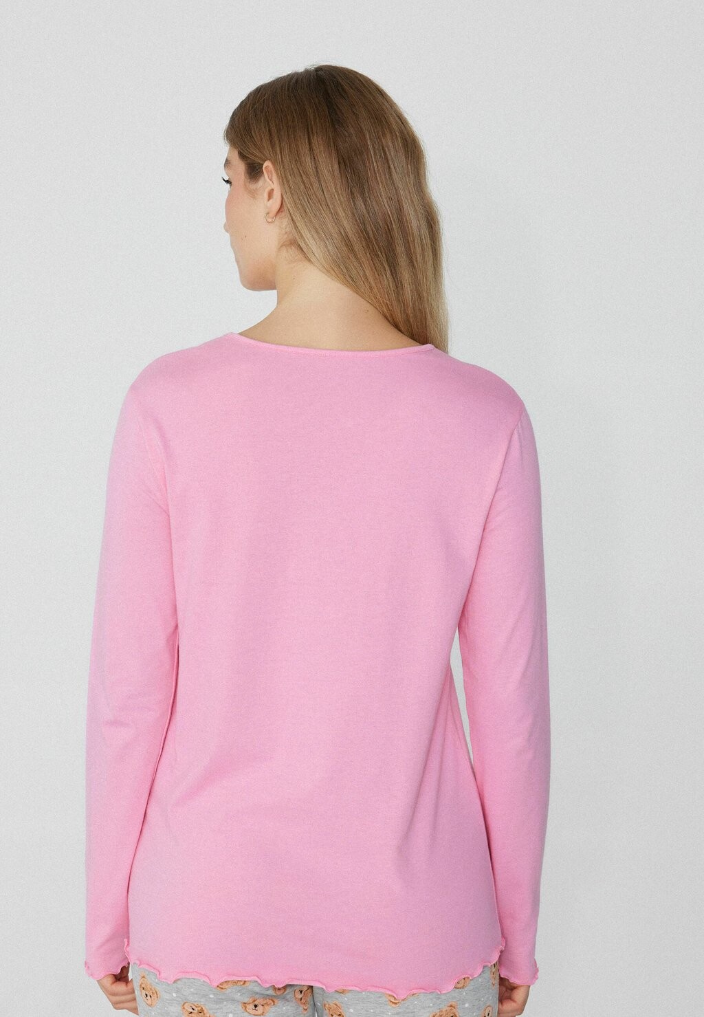 

Топ с длинными рукавами LONG-SLEEVED WITH ROLLED HEM Tezenis, розовый
