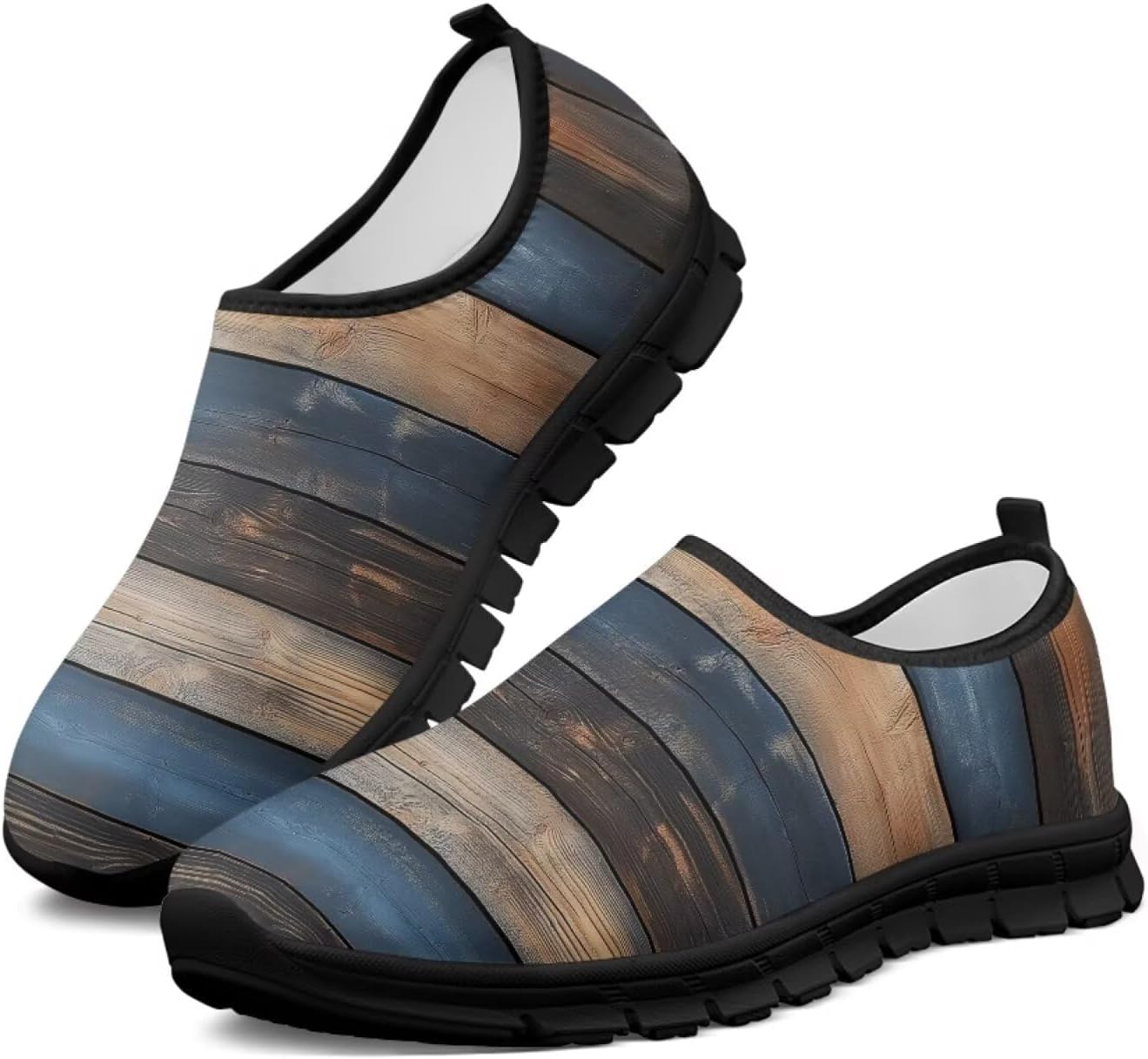 

Мужские слипоны Howilath, дышащие кроссовки с черной подошвой, для треккинга, легкая спортивная обувь для шопинга и походов