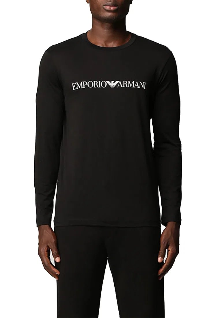 Футболка с длинным рукавом, черная, 8N1TN8 1JPZZ Emporio Armani — фото 3
