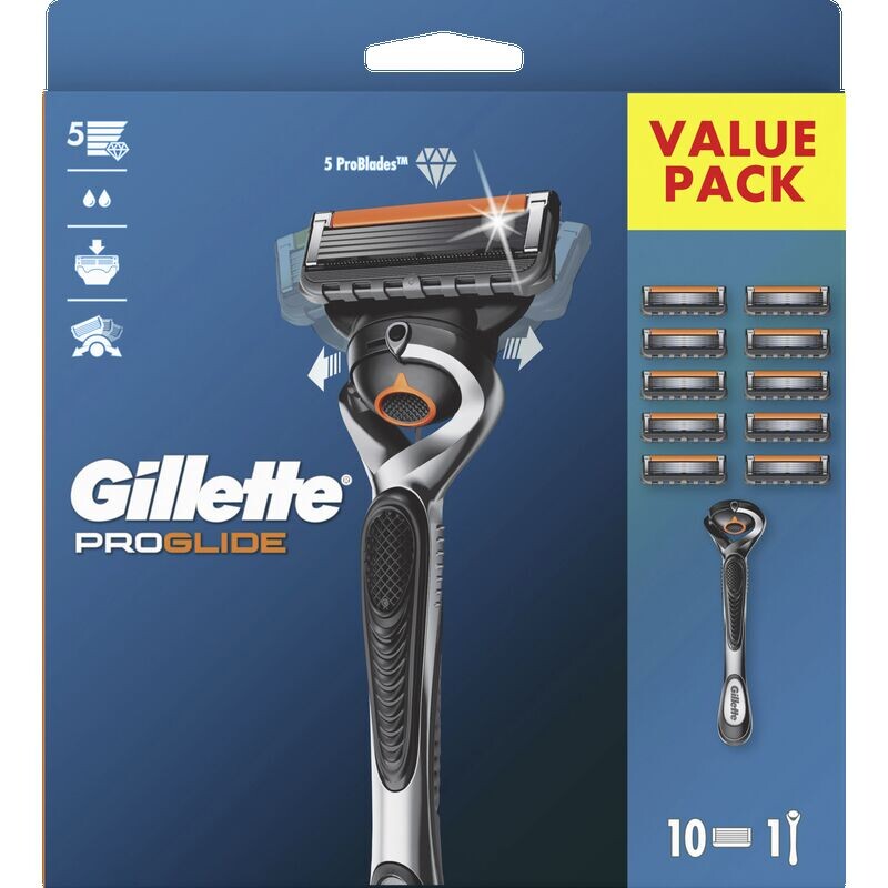 

Бритва ProGlide Flexball с набором из 10 лезвий Gillette, 1 шт.