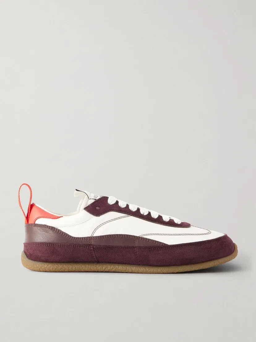 Кроссовки EC1 из замши и кожи MCQUEEN, коричневый