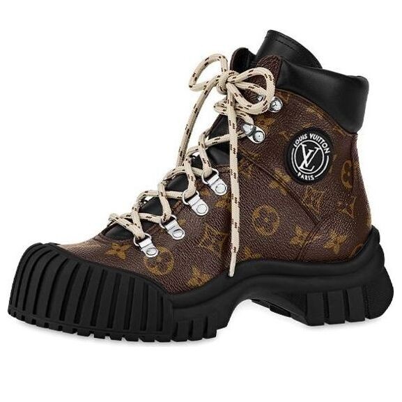 Кроссовки ruby flat ranger boots 'brown monogram with black' Louis Vuitton, коричневый