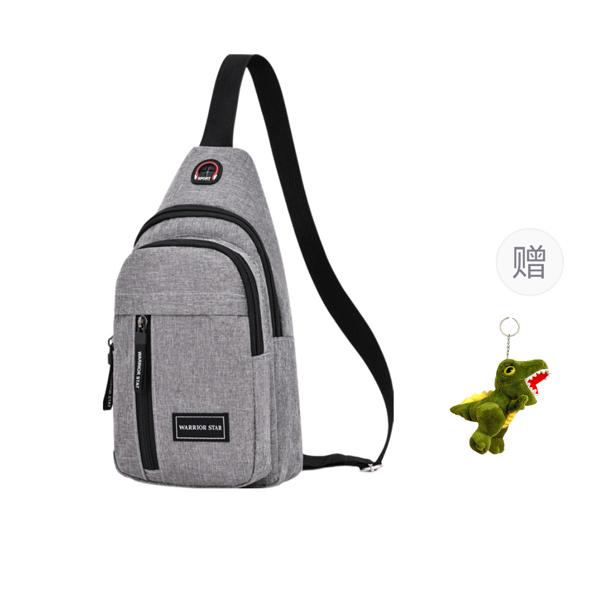 

WARRIOR Одноплечевая сумка через плечо мужская серая, Gray