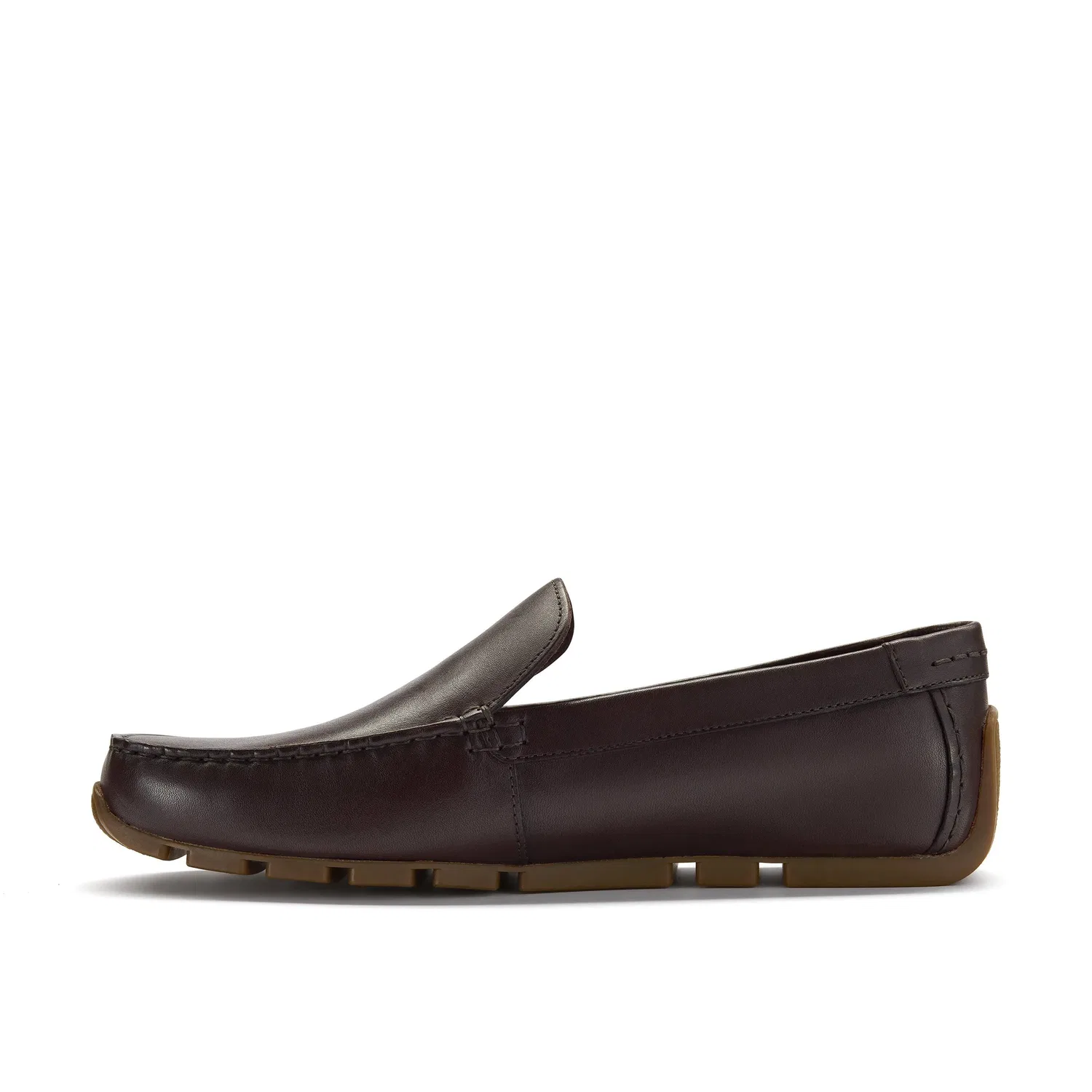 Мужские лоферы из темно-коричневой кожи Clarks, коричневый — фото 2