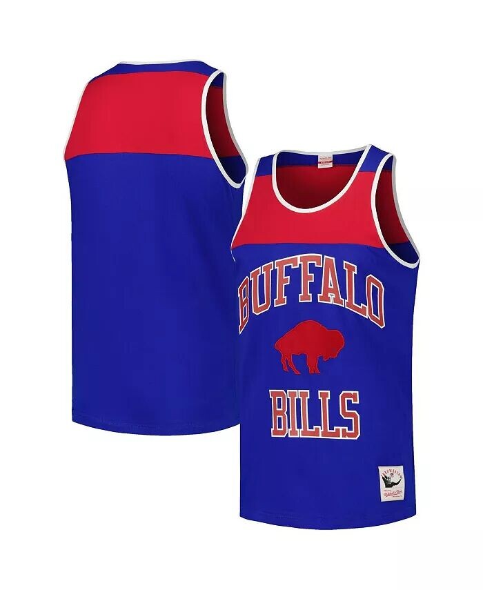 

Мужская майка-топ Royal, Red Buffalo Bills Heritage Colorblock Mitchell & Ness