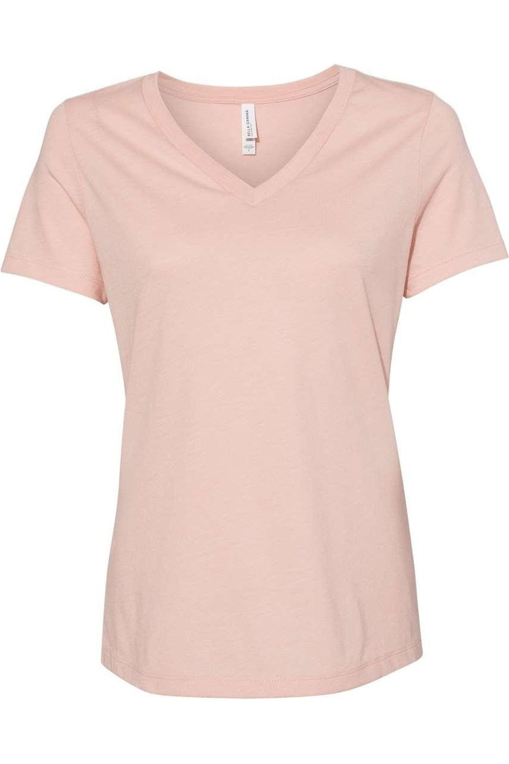

Женская свободная футболка BELLA + CANVAS Heather CVC с V-образным вырезом, цвет heather peach