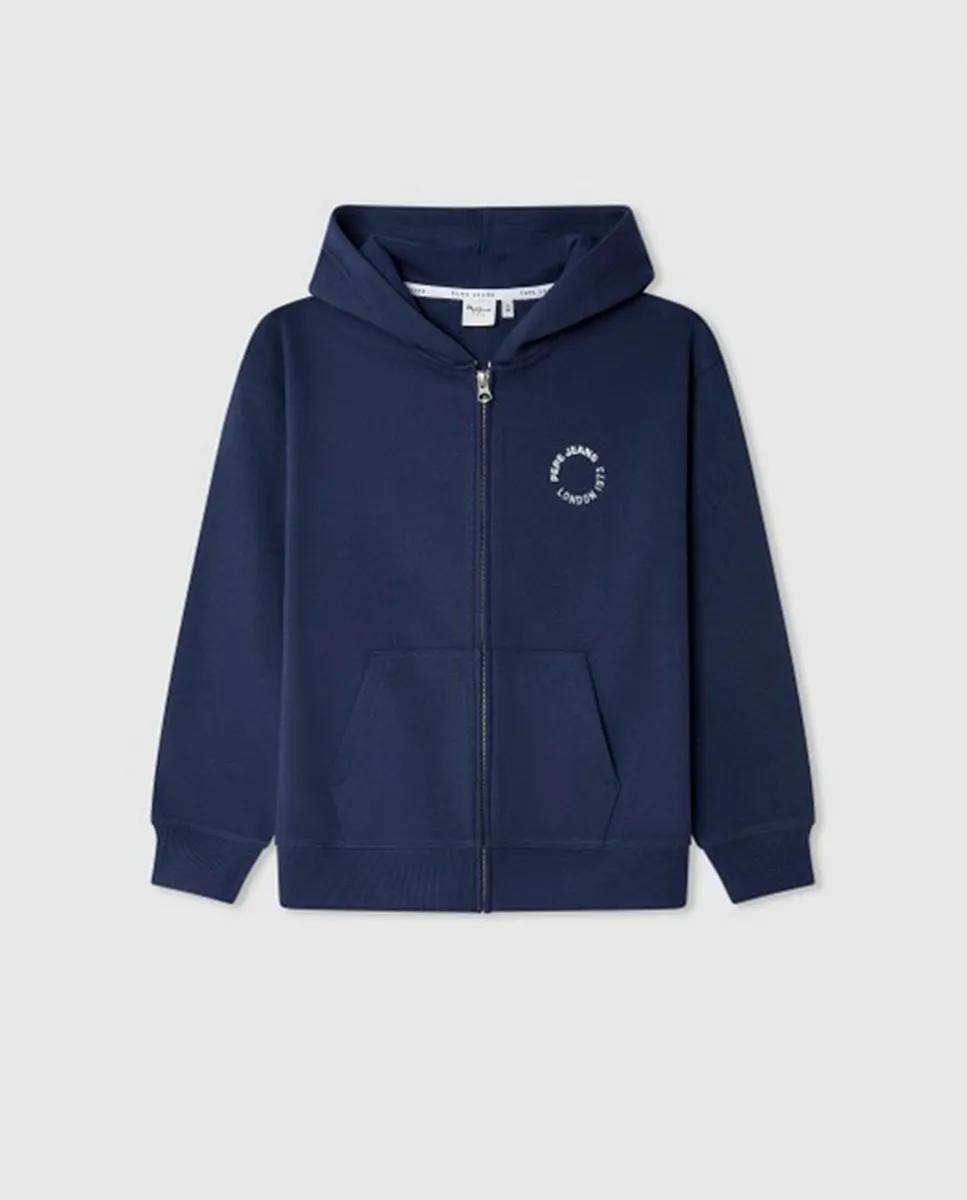 

Детская толстовка с капюшоном Yael Pepe Jeans, темно-синий