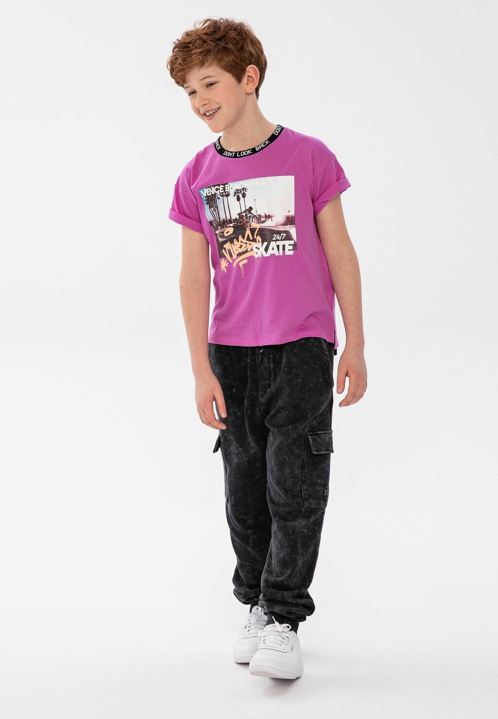 

Футболка с принтом SHORT SLEEVE MINOTI, цвет purple