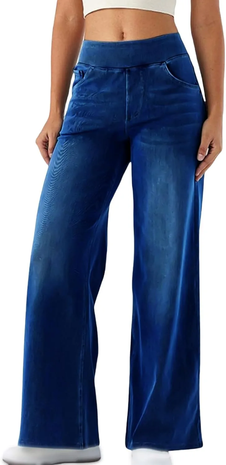 

Джинсы женские High Waisted Wide Leg Toumov