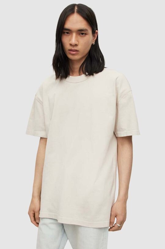 

Хлопковая футболка AllSaints, бежевый