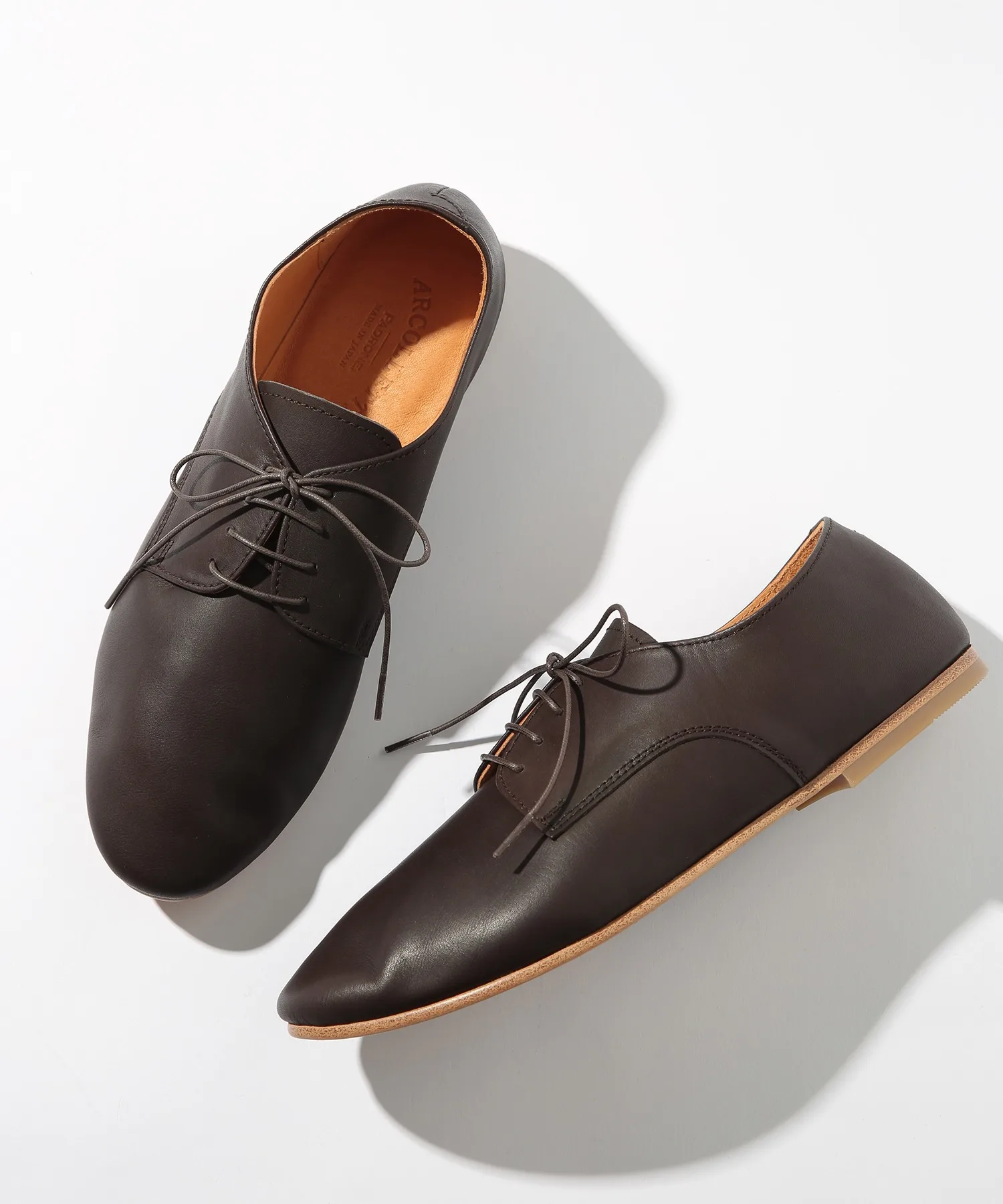 Мужские кожаные туфли ARCOLLETTA PADRONE WP DANCE SHOES тёмно-коричневые