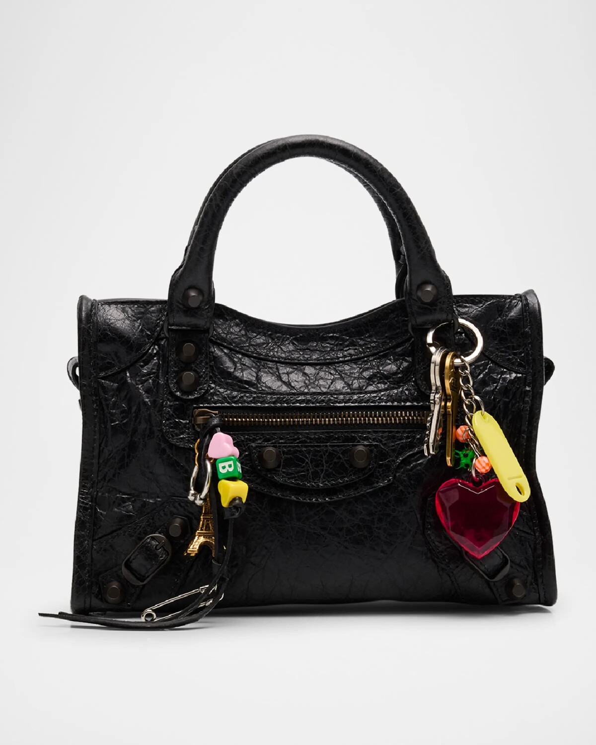 

Мини-сумка Le City с подвесками Balenciaga, черный