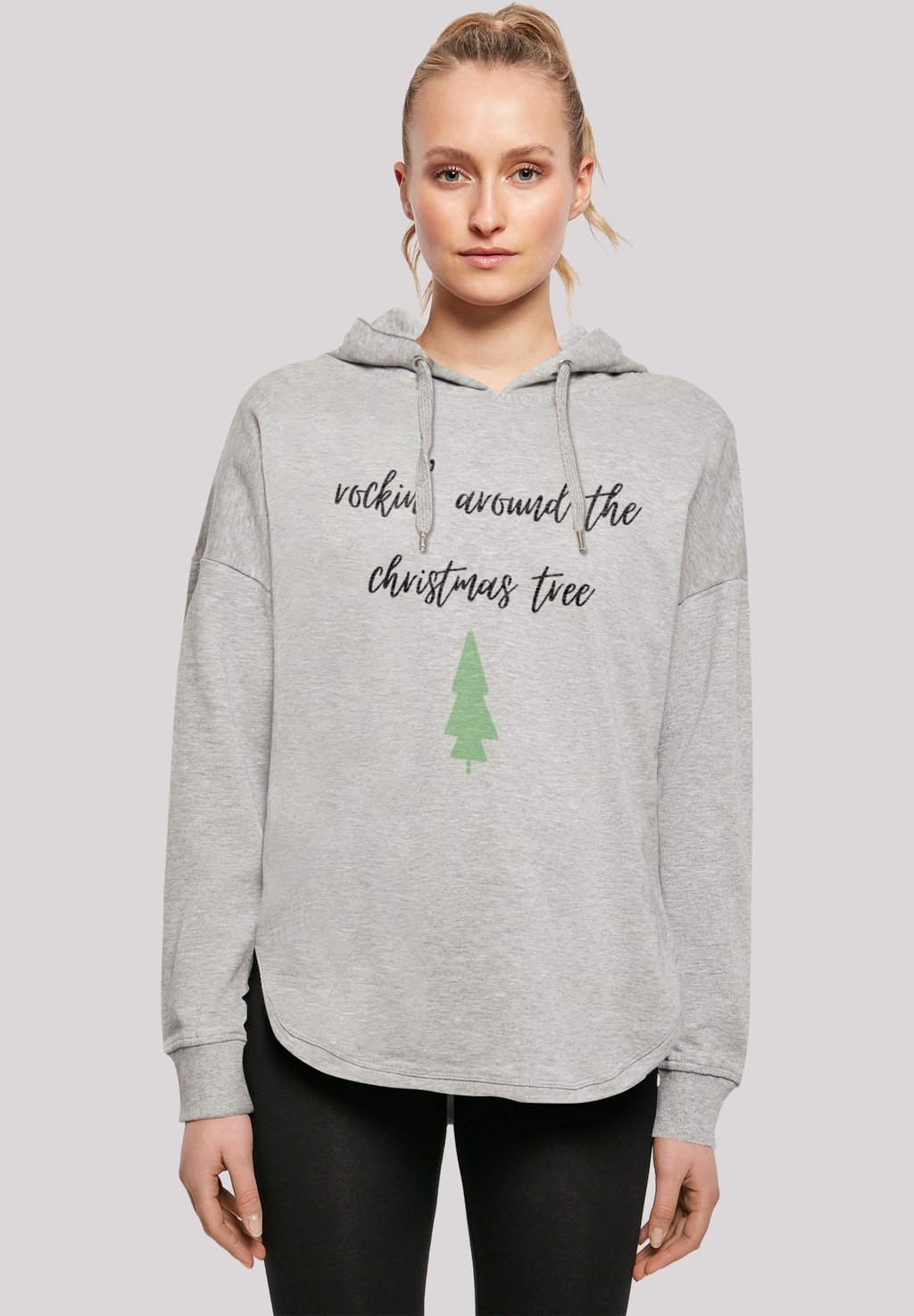 

Толстовка ROCKIN AROUND THE CHRISTMAS TREE - Hoodie F4NT4STIC, серый