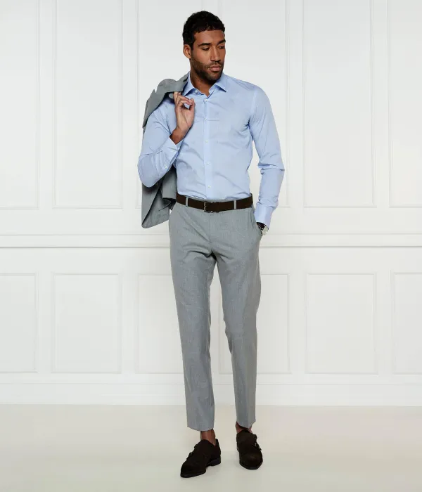 Рубашка H-hank-s-kent-c1-232 Slim fit Boss, синий — фото 2