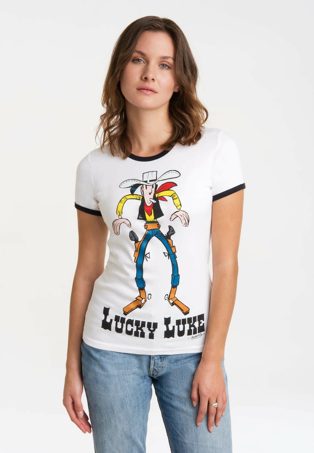 

Футболка с принтом LUCKY LUKE LOGOSHIRT, белый